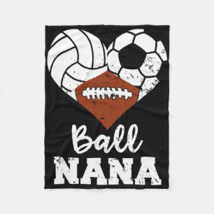 Ll Nana Funny Volleyll Soccer Footll Fleece Blanket