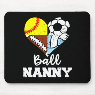 Ll Nanny Soccer Footll Softll Volleyll Player Mouse Pad