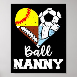 Ll Nanny Soccer Footll Softll Volleyll Player  Poster