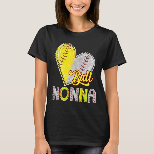 Ll Nonna Heart Sell Softll Lover Nonna Of Both  T-Shirt (Front)