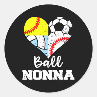 Ll Nonna Soccer Sell Softll Volleyll Player Nonna  Classic Round Sticker