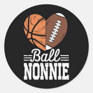 Ll Nonnie Sketll Footll Player Sport Lover Classic Round Sticker