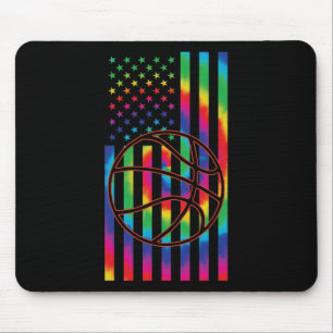 Ll Of Sketll Tie Dye American Flag Sketll Sport Fo Mouse Pad