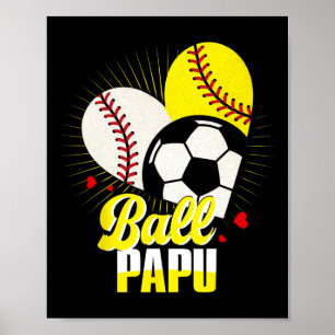 Ll Papu Sell Softll Soccer Funny Cute Xmas Poster