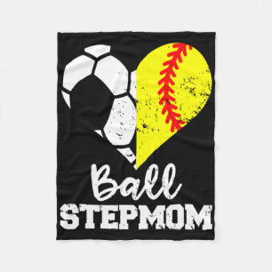 Ll Stepmom Funny Soccer Softll Stepmom  Fleece Blanket
