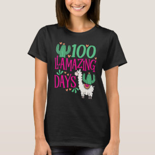 Llama 100 Llamazing Days of School - Cute Girls an T-Shirt