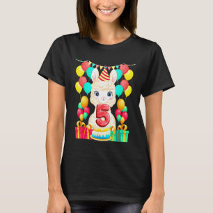 Llama 5th Birthday 5 Year Old Cute Alpaca T-Shirt