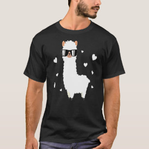 Llama Alpaca Hearts  Animal Llama Farmer Alpaca T-Shirt