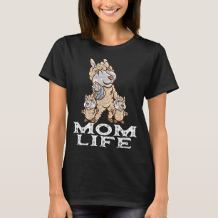 Llama Alpaca Mama Mum Life Mummy Mama Mother's Day T-Shirt
