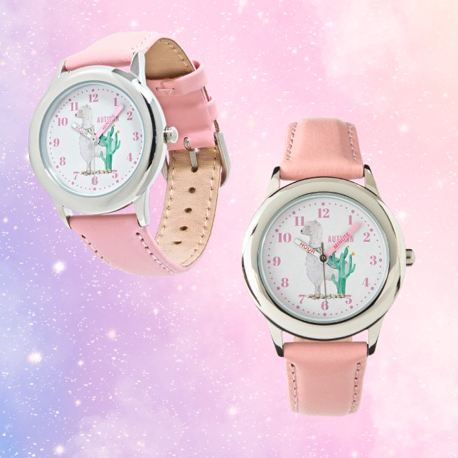 Llama Alpaca Personalised Custom Kid's Watch (Creator Uploaded)