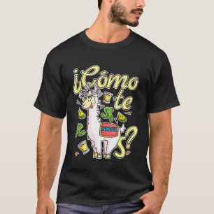 Llama Alpaca Spanish Joke Como Te Llamas T-Shirt
