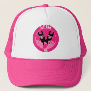 Llama Alpaca Twin Girl Trucker Hat