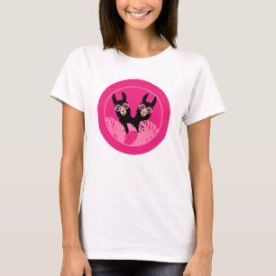 Llama Alpaca Twin Women Sisters T-Shirt