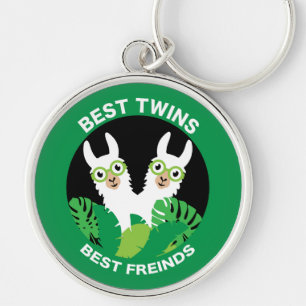 Llama Alpaca Twins Key Ring