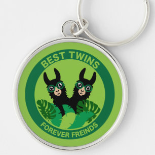 Llama Alpaca Twins Key Ring