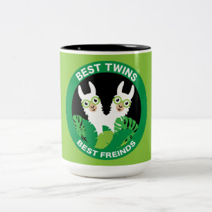 Llama Alpaca Twins Two-Tone Coffee Mug
