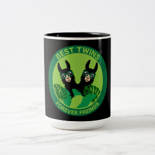 Llama Alpaca Twins Two-Tone Coffee Mug