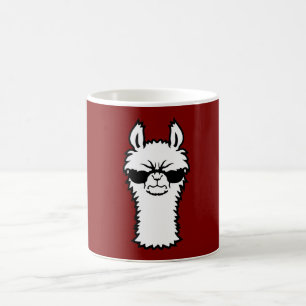 Llama Angry Cool Sunglasses Furry Animal Attitude  Coffee Mug