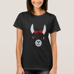 Llama Animal Bow Tie Kid Halloween Costume T-Shirt