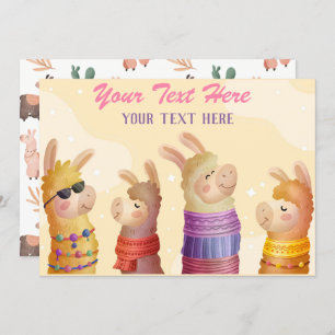 Llama Any Event  Invitation