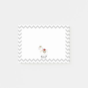 Llama Apple Teacher Chevron School Post-it Notes