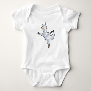 Llama at Yoga Fitness Baby Bodysuit