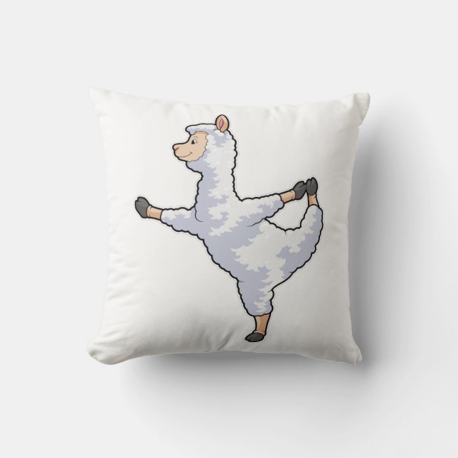 Llama at Yoga Fitness Cushion (Front)