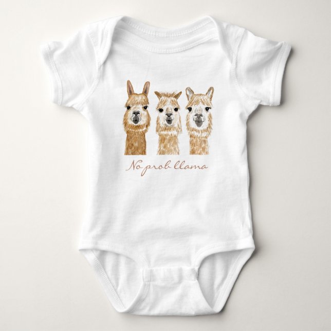 Llama Baby Outfit Bodysuit (Front)