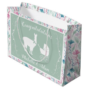Llama Baby Shower Large Gift Bag