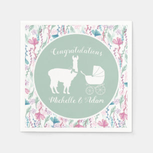 Llama Baby Shower  Napkin