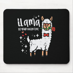 Llama Be Your Valentine Alpaca Men Boys Kids Youth Mouse Pad