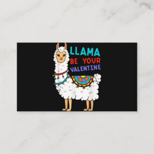 Llama Be Your Valentine Heart Valentine's Day Enclosure Card