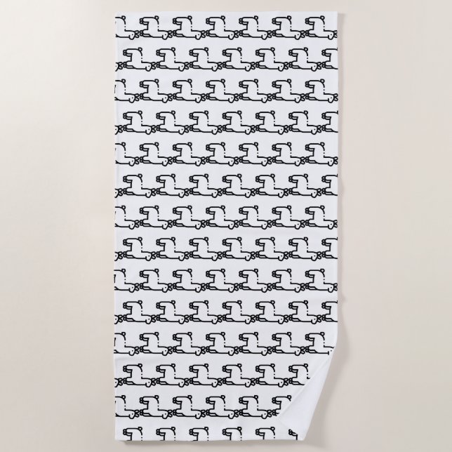 Llama Beach Towel (Front)