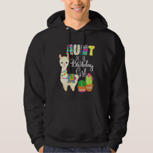 Llama Birthday Aunt Of The Birthday Girl Farm Llam Hoodie