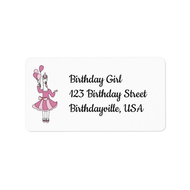 Llama Birthday Girl Label (Front)