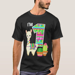 Llama Birthday Im 1 Farm Llama Theme 1st Birthday T-Shirt