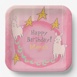 🦙 LLAMA BIRTHDAY PAPER PLATE