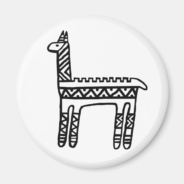 Llama-BW Magnet (Front)