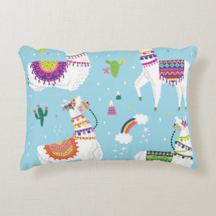Llama & Cactus: Cute Vintage Set Decorative Cushion