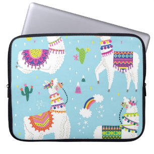 Llama & Cactus: Cute Vintage Set Laptop Sleeve