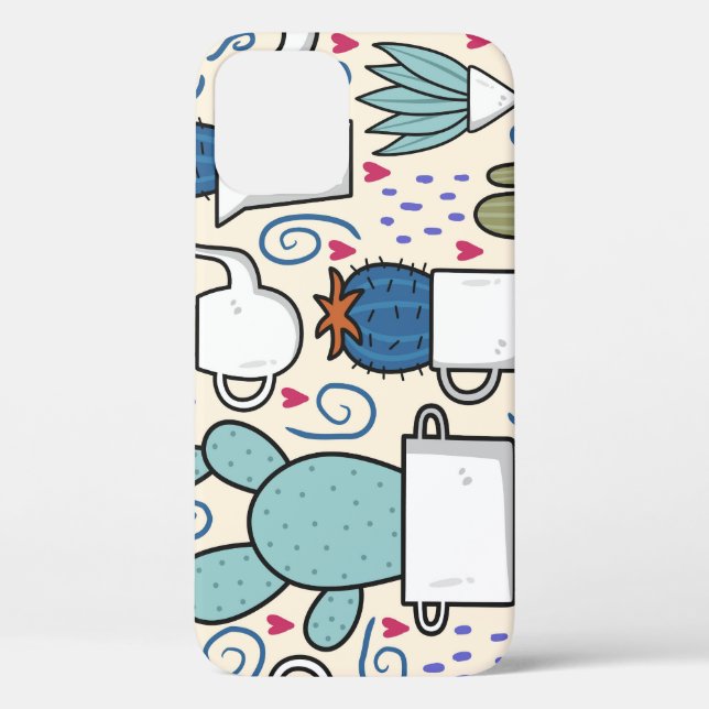 Llama Cactus: Hand-Drawn Seamless Design Case-Mate iPhone Case (Back)