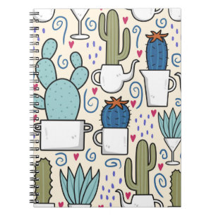 Llama Cactus: Hand-Drawn Seamless Design Notebook