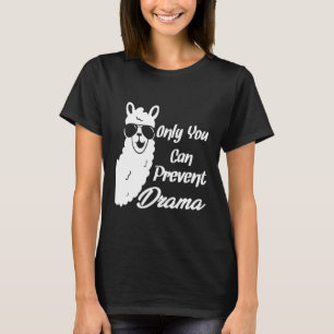 Llama Camping Only You Can Prevent Drama 2 T-Shirt