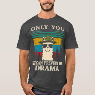 Llama Camping Only You Can Prevent Drama Gifts T-Shirt