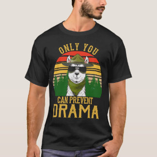 Llama Camping Shirt Only You Can Prevent Drama