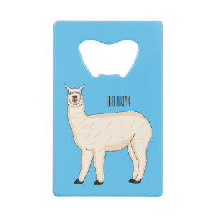 Llama cartoon illustration 