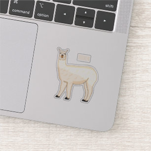 Llama cartoon illustration 