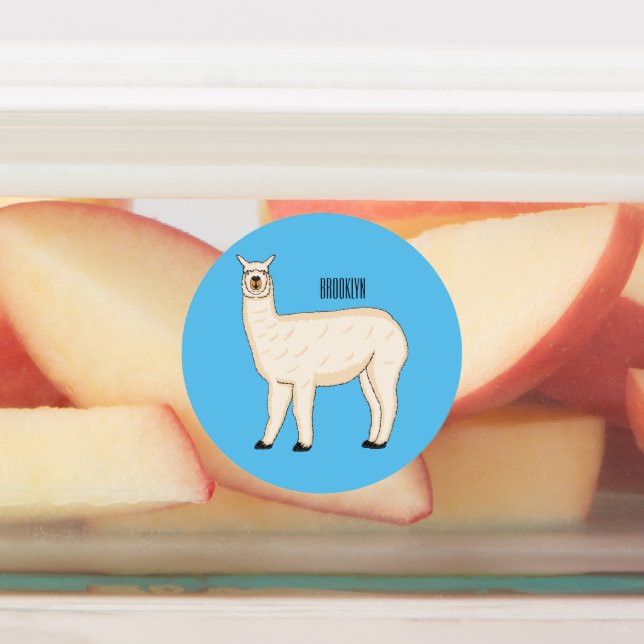 Llama cartoon illustration (Affixed)