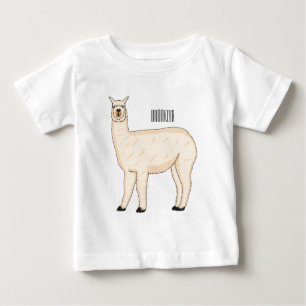 Llama cartoon illustration  baby T-Shirt