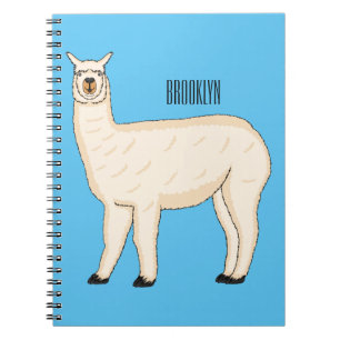 Llama cartoon illustration notebook